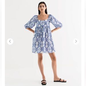 borgo de nor eta broderie anglaise cotton mini dress